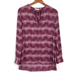 14th & Union Tie Neck Long Sleeve Tunic Top